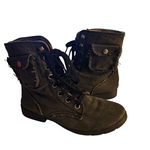 Arizona Jean Company Black Combat Moto Boots